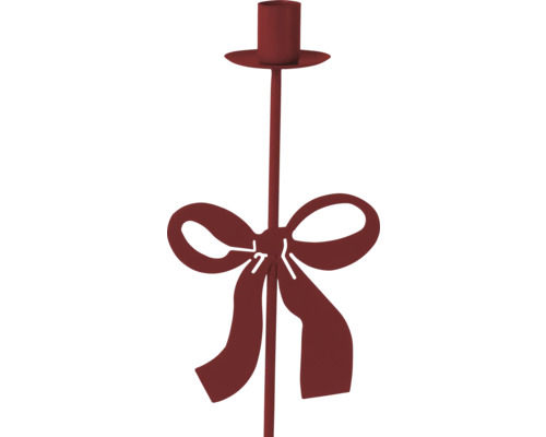 Kerzenstecker aus Metall mit Schleifenmotiv
