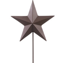 Gartenstecker Stern aus braunem Metall