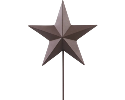 Gartenstecker Stern aus braunem Metall