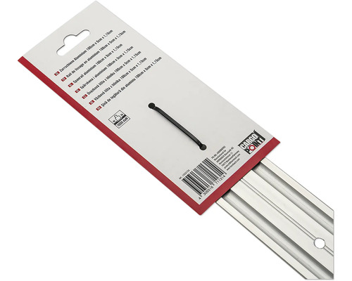 Rail de lissage en aluminium 100 centimètres par 5 centimètres par 1,15 centimètre, capacité de 1000 décanewtons, avec Cargo Point Logo.