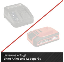 Einhell Lieferung erfolgt ohne Akku und Ladegerät.