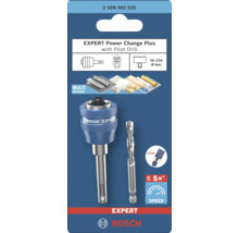 Adaptateur Bosch EXPERT Power Change Plus avec foret de centrage pour scies-cloches, emmanchement SDS plus, pour diamètres 14 à 210 mm