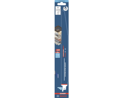 Lame de scie sabre Bosch Expert Multi Material S 1259 XHM avec Carbide Technology pour le bois avec métal et la fonte.