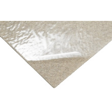 Selbstklebendes Abdeckvlies für Bodenschutz mit teilweise abgezogener Schutzfolie.