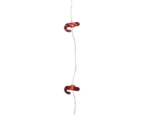 LED-Lichterkette mit Zuckerstangen-Motiv für die Weihnachtsdekoration.