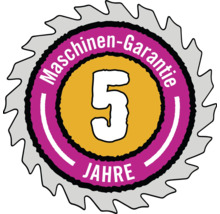 5 Jahre Maschinen-Garantie