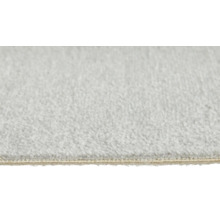 Detailaufnahme eines weichen Teppichbodens mit sichtbarer Florstruktur und Kantenverarbeitung.