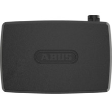 Schwarzes, rechteckiges Gehäuse mit ABUS Logo.