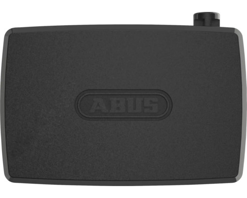 Schwarzes, rechteckiges Gehäuse mit ABUS Logo.