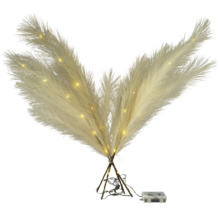 Bouquet d herbe de la pampa artificielle avec éclairage LED intégré et boîtier à piles.