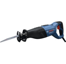 Scie sabre 18 Volt Bosch Professional bleue avec lame pour bois.