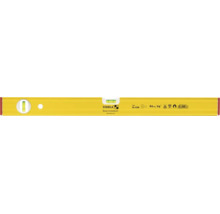 Gelbe STABILA Wasserwaage Typ 80 ASM, 60 Zentimeter Länge, mit horizontaler und vertikaler Libelle und Magnetsystem.
