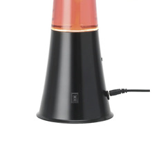 Socle noir pour lampe a lave avec interrupteur et cable d alimentation.