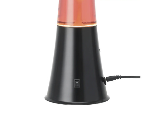 Socle noir pour lampe a lave avec interrupteur et cable d alimentation.