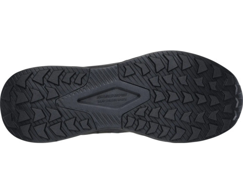 Rutschhemmende Profilsohle eines Skechers Arbeitsschuhs mit strukturiertem Griffmuster für sicheren Halt.