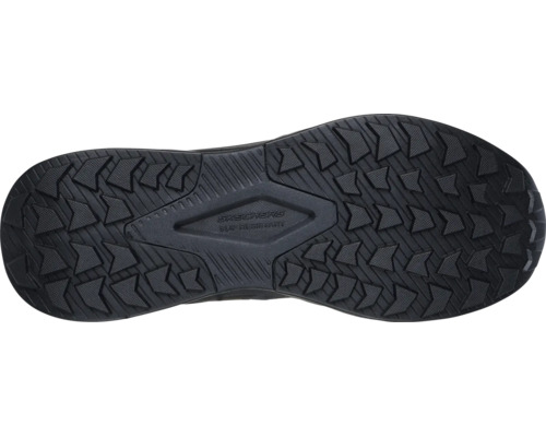 Rutschhemmende Gummisohle eines Skechers Arbeitsschuhs mit Profil