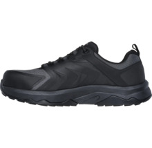 Schwarzer Sicherheitsschuh im sportlichen Sneaker Design aus Synthetik und Mesh mit profilierter Sohle und Schnürung