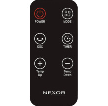 NEXOR Fernbedienung für Heizgerät oder Ventilator mit Tasten für Power, Modus, Oszillation, Timer und Temperaturregelung