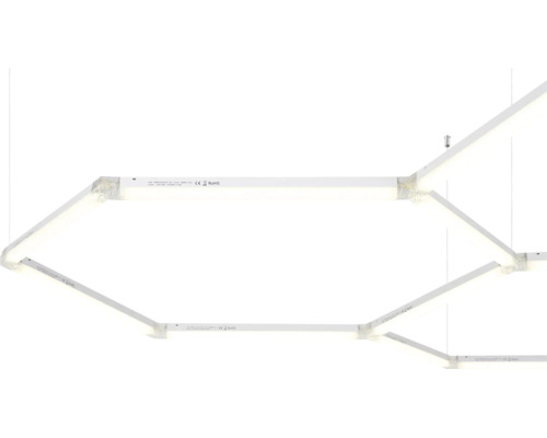 Modulares LED-Beleuchtungssystem in Hexagon-Form.