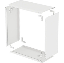 Kit de cadre rectangulaire blanc avec quatre panneaux et huit raccords d angle pour le montage.