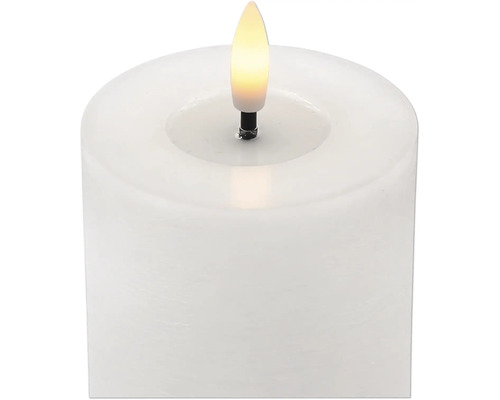 LED-Stumpenkerze mit warmweißer LED-Flamme