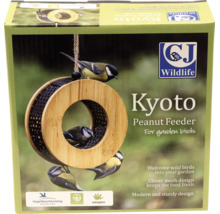 Mangeoire à cacahuètes Kyoto pour oiseaux du jardin de CJ Wildlife en bois et grillage métallique.