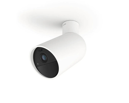 Caméra Philips Hue Secure pour montage au plafond ou mural, blanche.