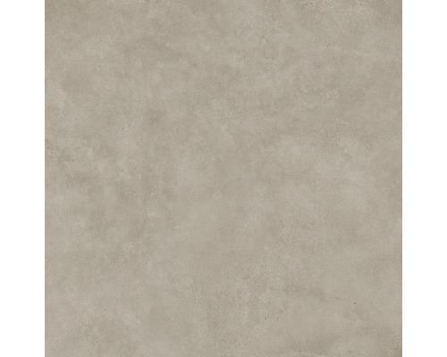 Quadratische Bodenfliese in Betonoptik mit matter Oberfläche.
