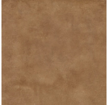 Carreau en grès cérame carré marron avec surface mate et aspect pierre.
