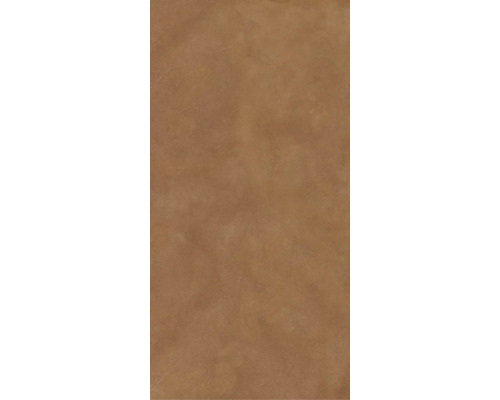 Carreau en grès cérame marron avec surface mate aspect pierre.