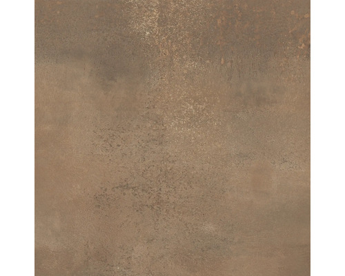 Feinsteinzeugfliese in Metalloptik, Rostbraun, strukturierte Oberfläche