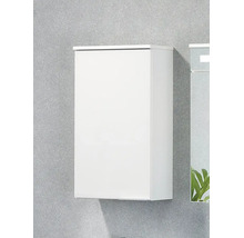 Meuble haut de salle de bain blanc à une porte pour montage mural