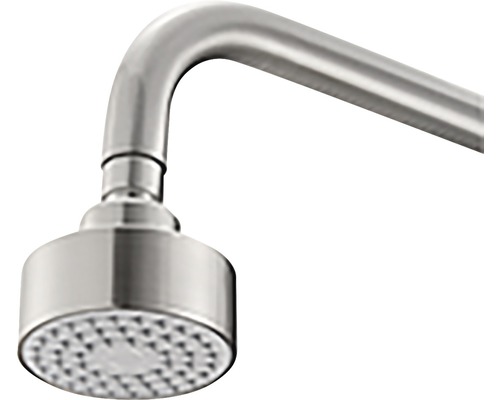 Brausekopf aus Metall mit Brausearm