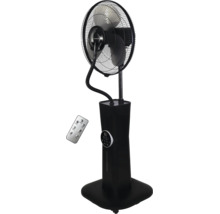 Standventilator mit Sprühnebelfunktion, digitalem Display und Fernbedienung.