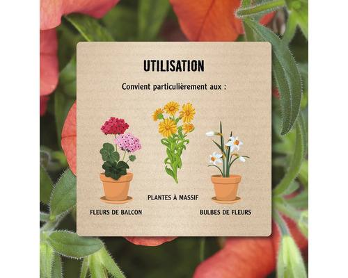 Convient pour les fleurs de balcon, les plantes à massif et les bulbes de fleurs.