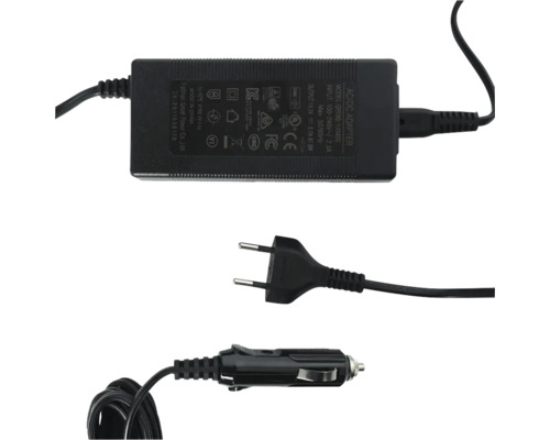 AC-DC-Adapter mit Eurostecker und 12-Volt-Kfz-Stecker