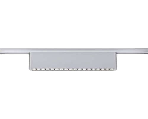Moderne lineare Leuchte mit Metalloberfläche und mehreren sichtbaren Leuchtdioden.