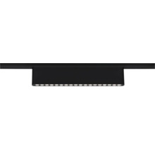 LED-Schienenstrahler-Modul in Schwarz mit einer Reihe von integrierten LED-Lichtpunkten.
