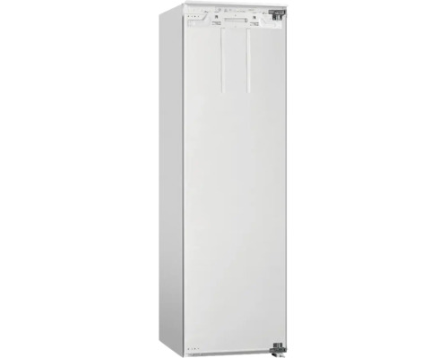 Einbaukühlschrank oder Einbaugefrierschrank mit glatter Front und Montageschienen für Möbeltüren.