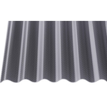 Transparente Wellplatte aus Polycarbonat mit Wabenstruktur für Überdachungen.