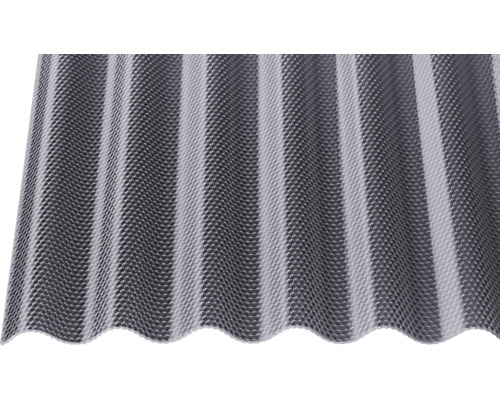 Transparente Wellplatte aus Polycarbonat mit Wabenstruktur für Überdachungen.