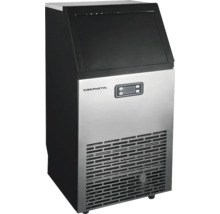 Kibernetik Eiswürfelmaschine mit Edelstahlfront, digitalem Display und Lüftungsgitter.