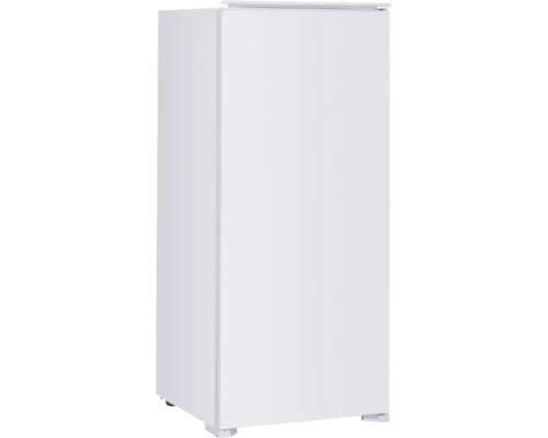 Freistehender Kühlschrank oder Gefrierschrank in Weiss mit minimalistischem Design.