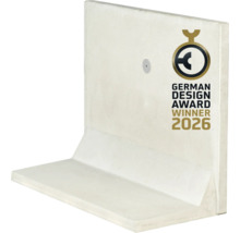Mauerscheibe aus Beton in L-Form, German Design Award Gewinner 2026.