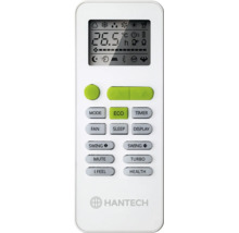Télécommande pour climatiseur Hantech avec affichage numérique de 26.5 degrés Celsius et touches de fonction.