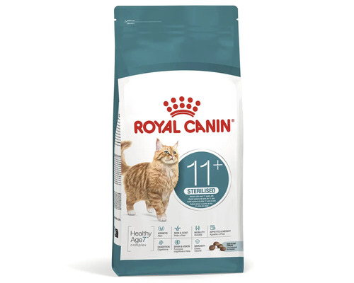 Croquettes Royal Canin Sterilised 11 plus pour chats stérilisés de plus de 11 ans pour le soutien de la santé des seniors.