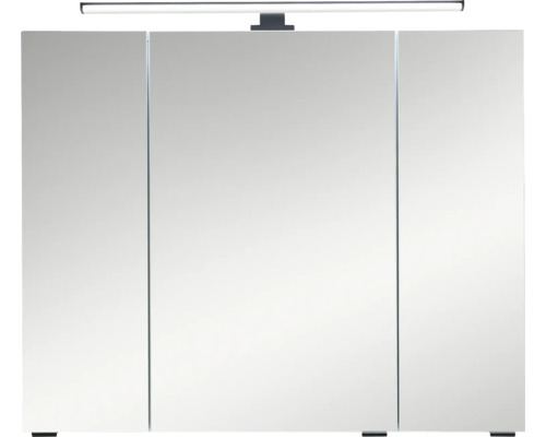 Armoire de toilette à miroir Pelipal LED Quickset 500 lxhxp 80 cm x 64 cm x 20 cm couleur sauge IP 44