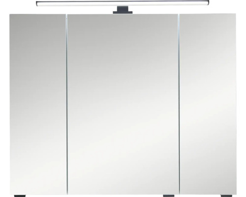 Armoire de toilette à miroir Pelipal LED Quickset 500 lxhxp 80 cm x 64 cm x 20 cm couleur cachemire IP 44