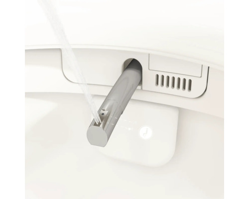 VitrA Dusch-WC Set V-Care Comfort Tiefspüler spülrandlos weiss glänzend mit VitrA Hygiene und VitrA Clean Beschichtung mit WC-Sitz 5674B403-6196