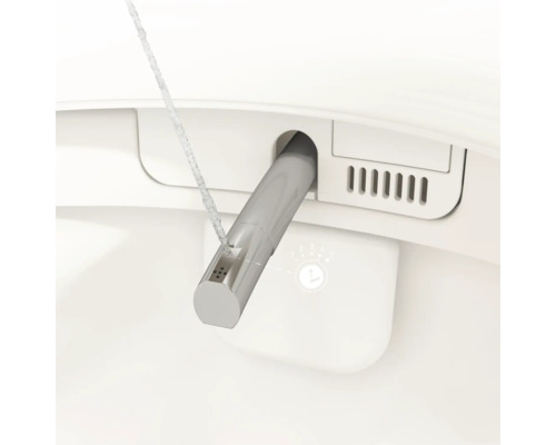 VitrA Dusch-WC Set V-Care Comfort Tiefspüler spülrandlos weiss glänzend mit VitrA Hygiene und VitrA Clean Beschichtung mit WC-Sitz 5674B403-6196